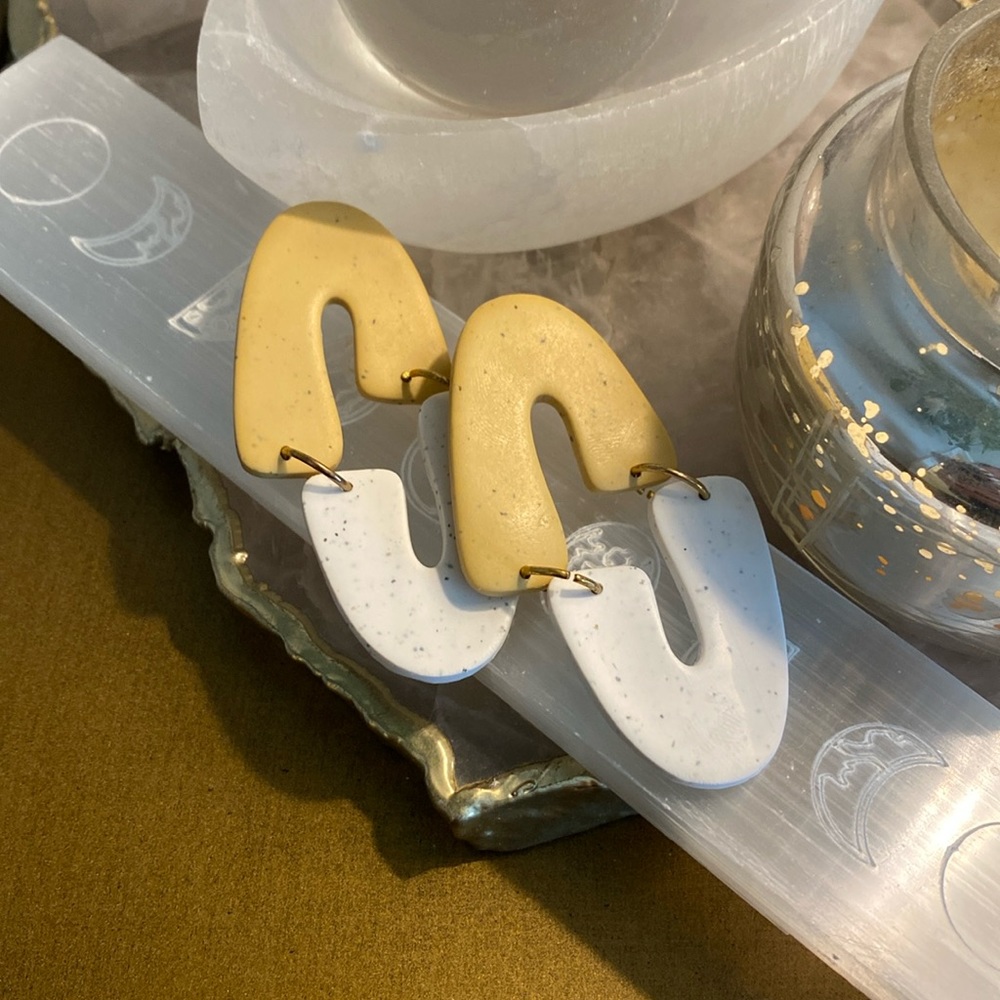 Modern clay earrings